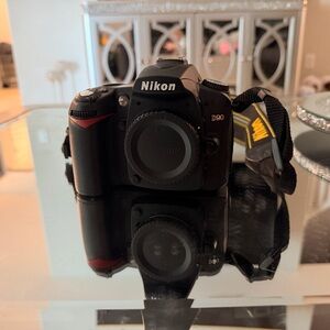Nikon D90 Black and Red DSLR Camera